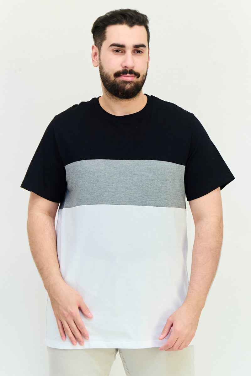 Celio Men Crew Neck Short Sleeves Colorblock T-shirt, Multicolor - Image 1